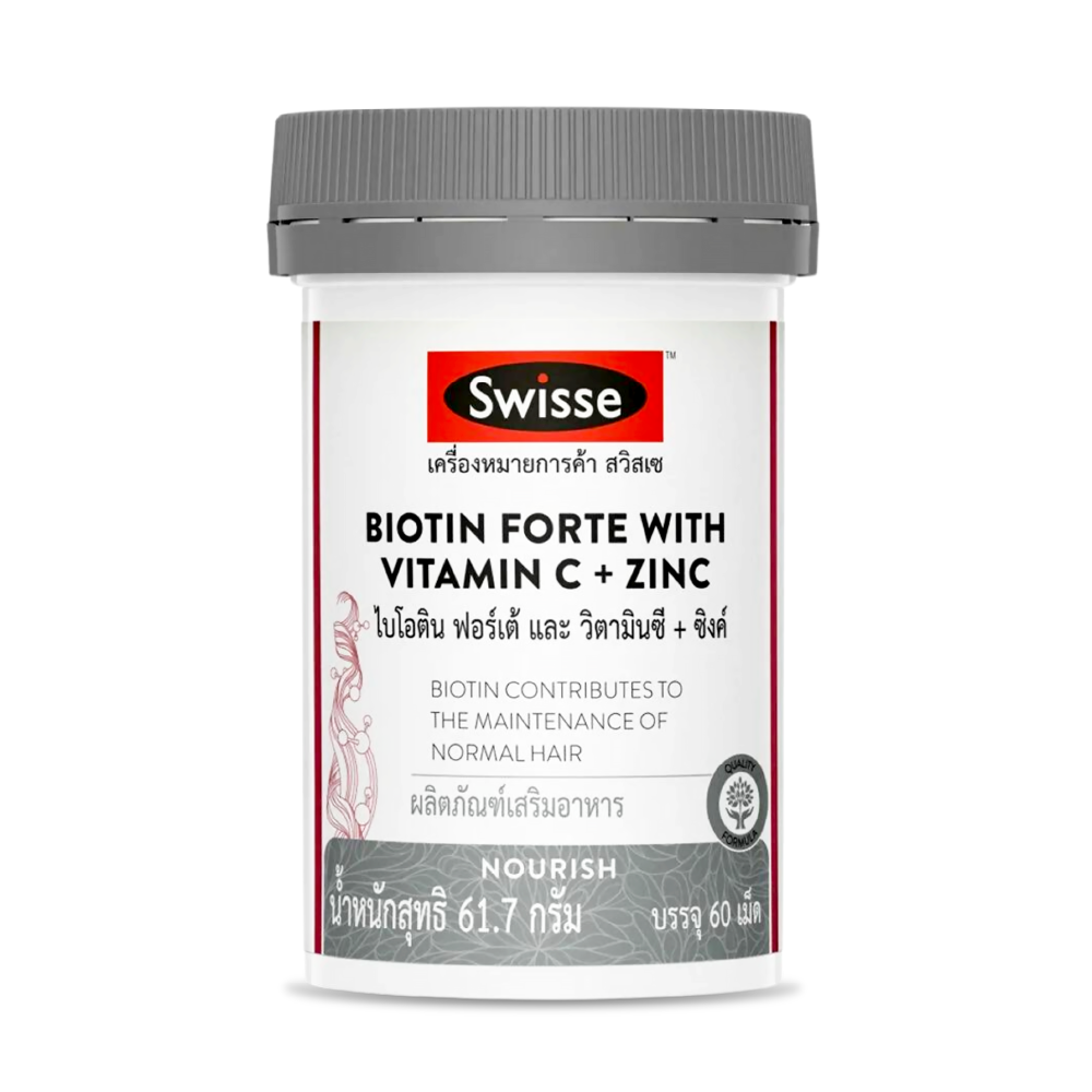 TH SWISSE BIOTIN FORTE WITH VITAMIN C + ZINC 60 TAB